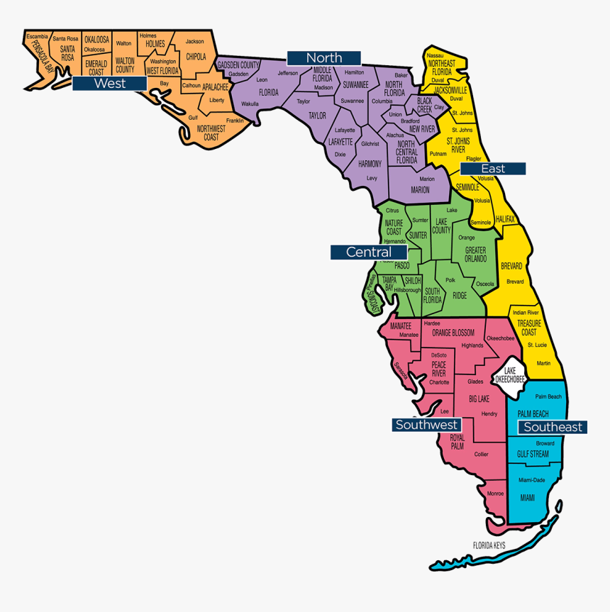 Florida Map, HD Png Download, Free Download