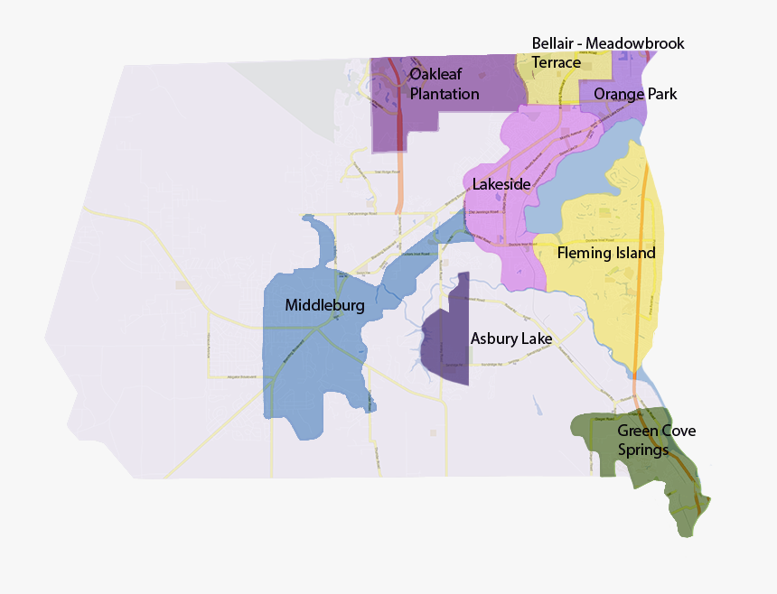 Map Of Neighborhoods Within The Southwest Area Of Jacksonville, - Atlas, HD Png Download, Free Download