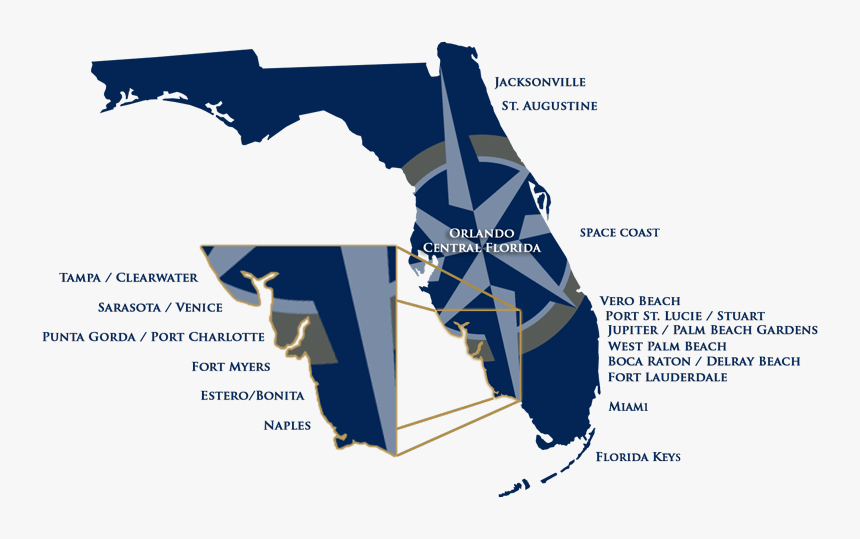 Florida Maps Golf Life Navigators - Koppen Climate Classification Florida, HD Png Download, Free Download