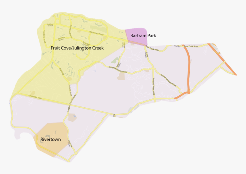 Map Of Neighborhoods Within The St - Map, HD Png Download, Free Download