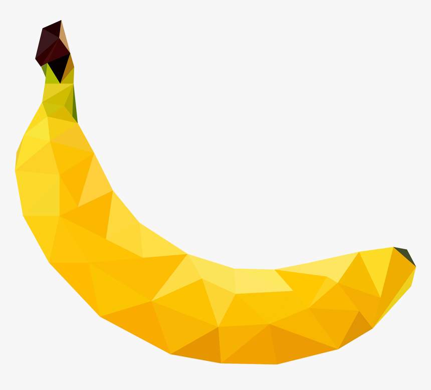 Mango Clipart Banana - Low Poly Art Banana, HD Png Download, Free Download