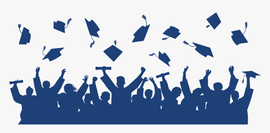 Image Of Graduates Throwing Caps In Air - Vector Graduation, HD Png Download, Free Download