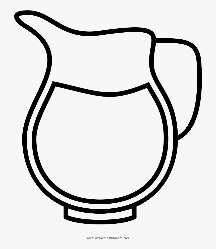 Jug Coloring Page Ultra Coloring Pages Flower Clipart - Jug Coloring Page, HD Png Download, Free Download