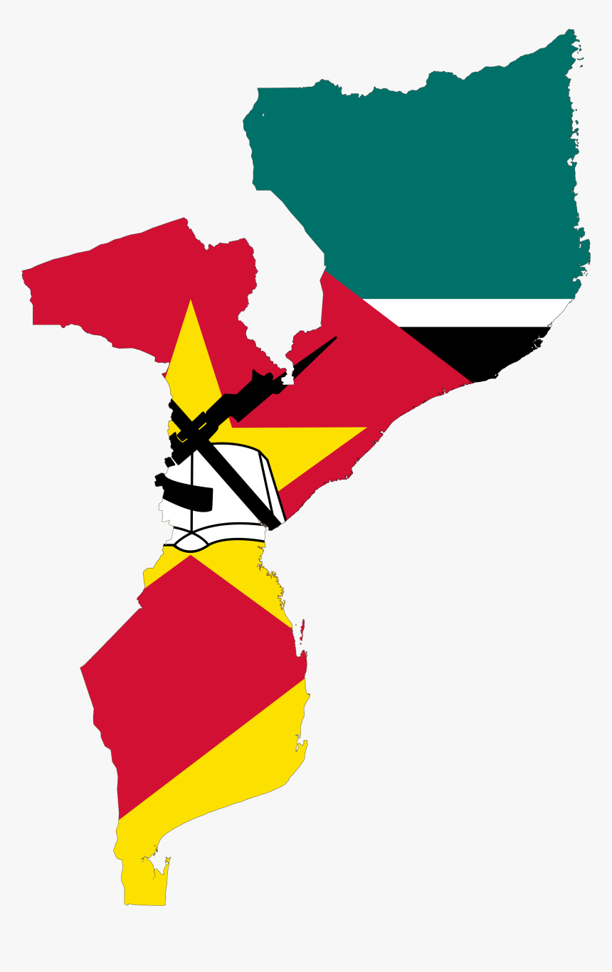 Mozambique Flag Map Large Map - Mozambique Flag And Map, HD Png Download, Free Download