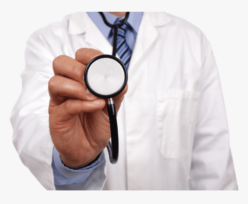 Doctor Holding Stethoscope - Doctor With Stethoscope Png, Transparent Png, Free Download