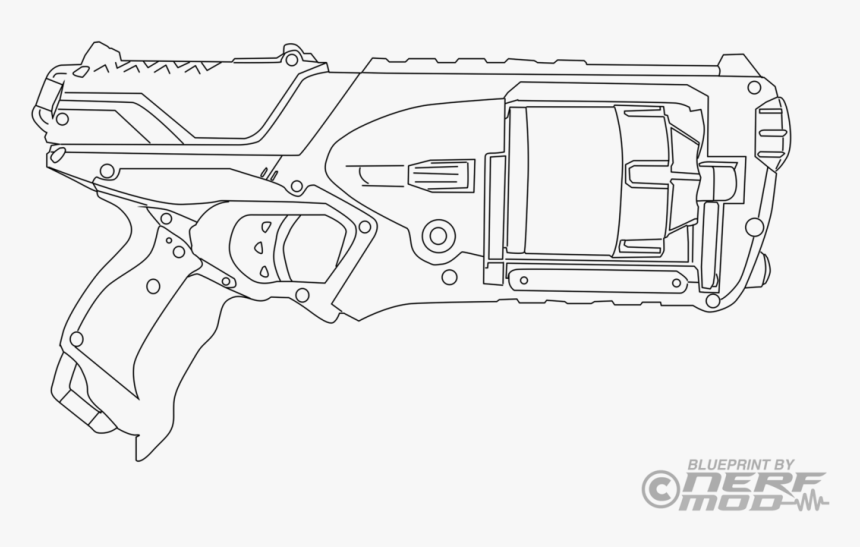 Nerf Gun Coloring Pages, HD Png Download, Free Download