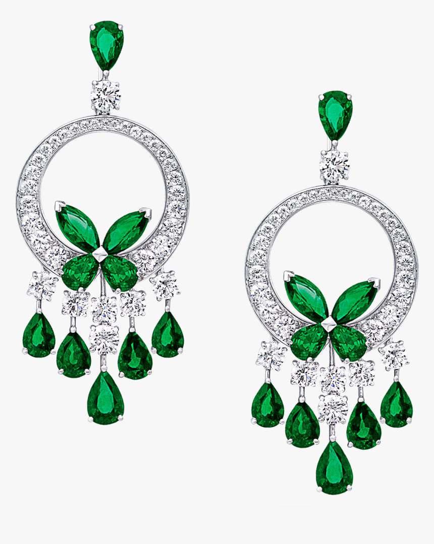 Graff Emerald Earrings Butterfly, HD Png Download, Free Download