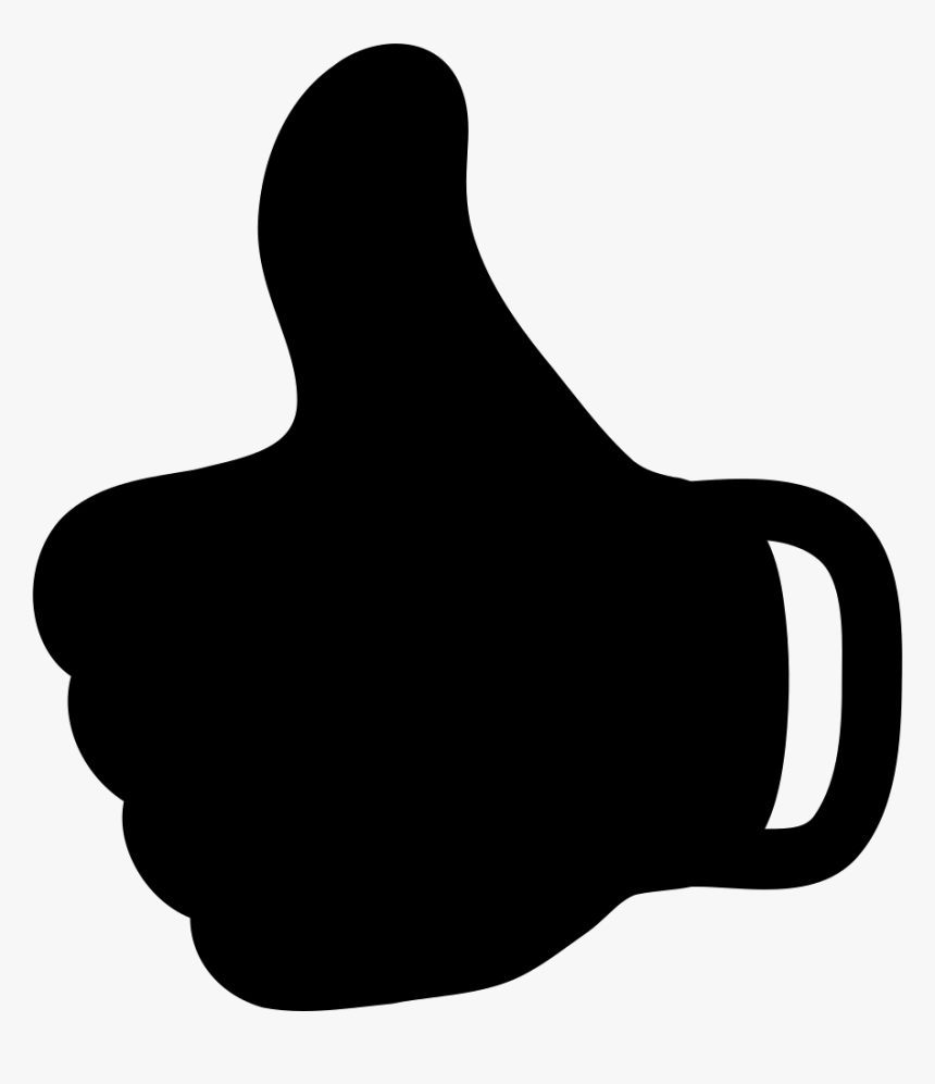 Thumb Up Black Hand Symbol - Thumbs Up Symbol Black, HD Png Download, Free Download