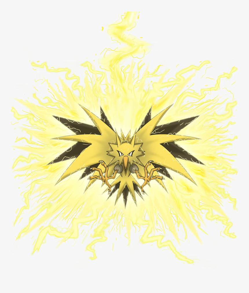 Zapdos Used Thunder By Shinragod , Png Download - Zapdos Fan Art, Transparent Png, Free Download