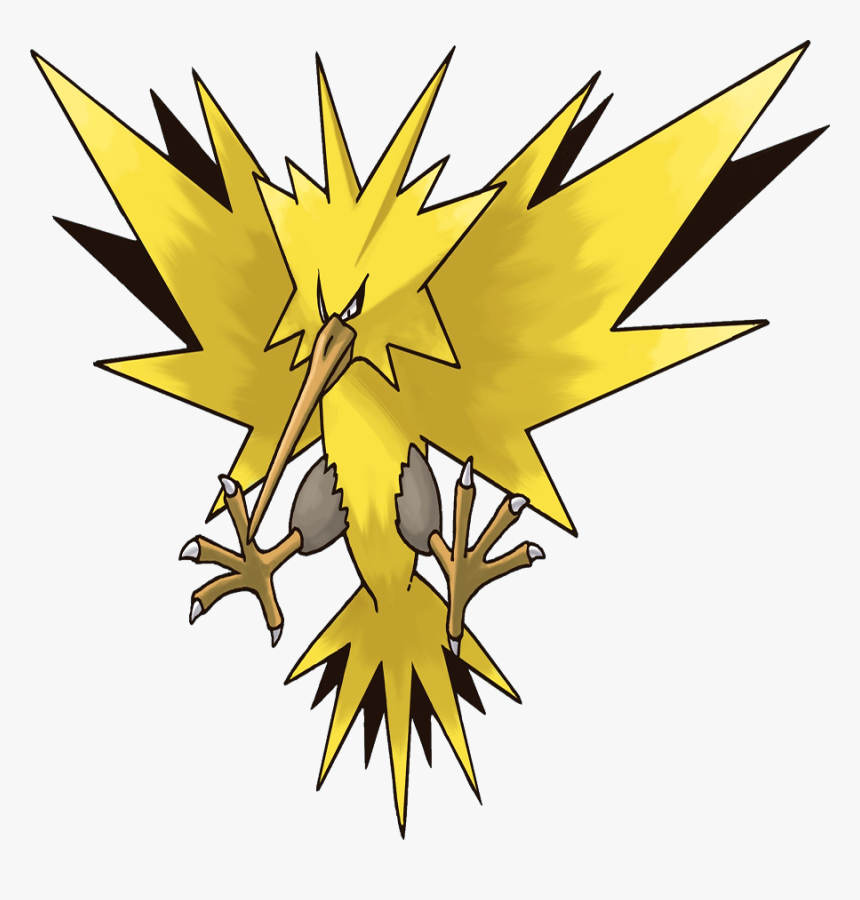 Zapdos Legendary Bird Pokemon, HD Png Download, Free Download