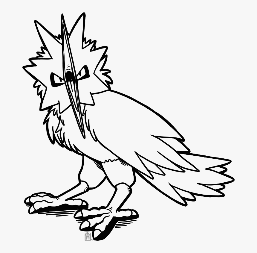 Razor Drawing Scaring - Zapdos Png, Transparent Png, Free Download