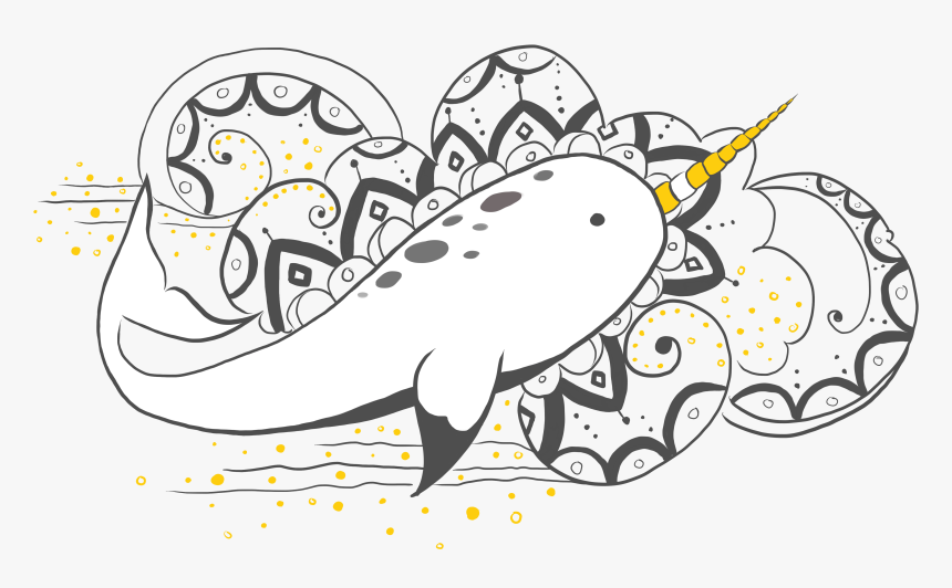 Sailing Narwhal Pastel Ocean, HD Png Download, Free Download