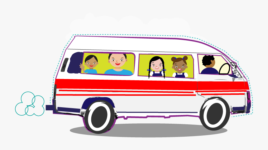 Taxi Clipart School - Mini Bus Taxi Clipart, HD Png Download, Free Download