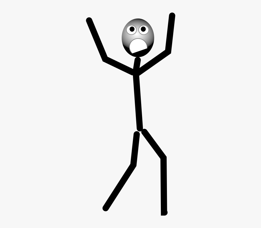 Surprised Stickman Clip Arts - Cartoon, HD Png Download, Free Download