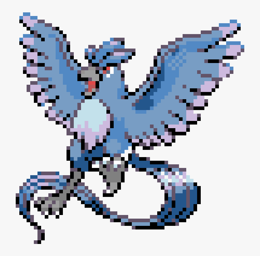 Minecraft Pixel Art Articuno , Png Download - Articuno Pokemon Fire Red, Transparent Png, Free Download