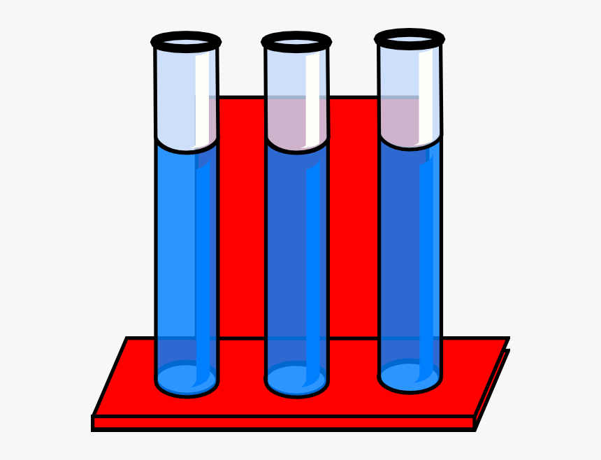 Tubes In Red Stand - 3 Test Tubes With Water, HD Png Download, Free Download