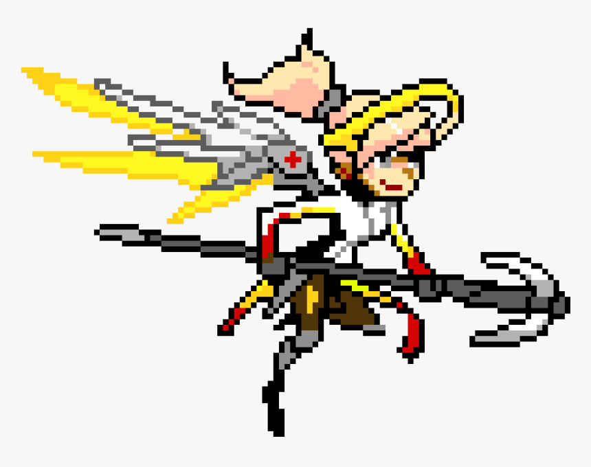 Overwatch Mercy Pixel Art , Png Download - Overwatch Mercy Pixel Spray, Transparent Png, Free Download