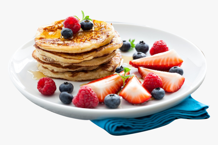 Jpg Transparent Download Old Fashioned Pancake Brunch - Pancakes With Blueberries And Raspberries, HD Png Download, Free Download