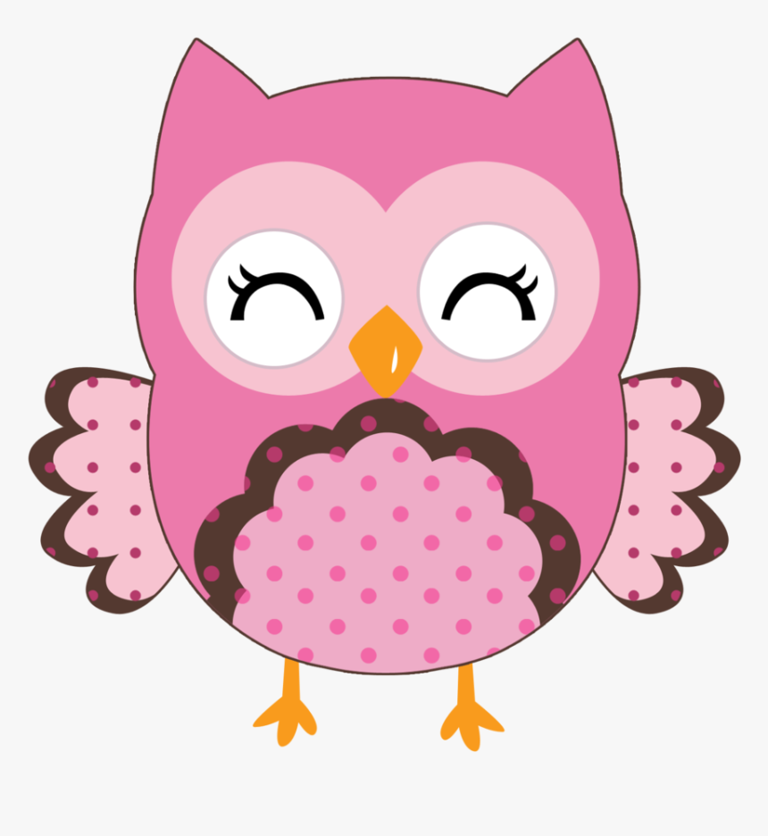 Coruja Rosa - Owl Cartoon Cute Png, Transparent Png, Free Download
