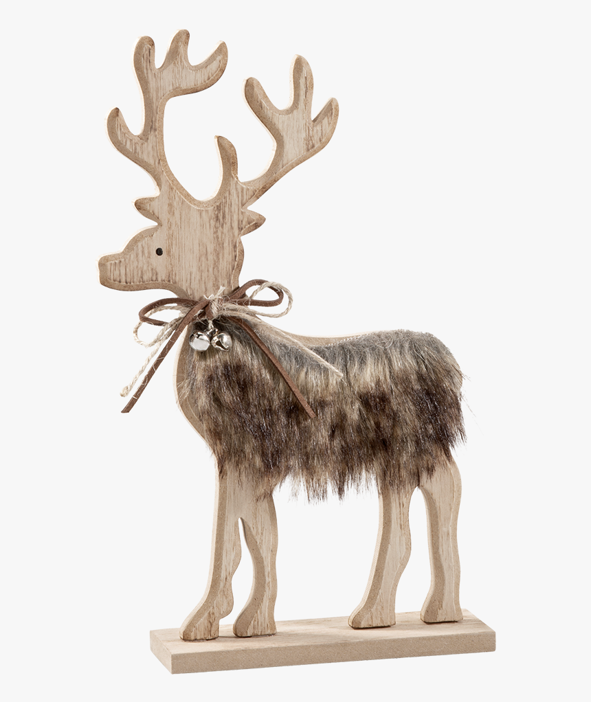 Rustic Reindeer With Bell - Reindeer, HD Png Download, Free Download