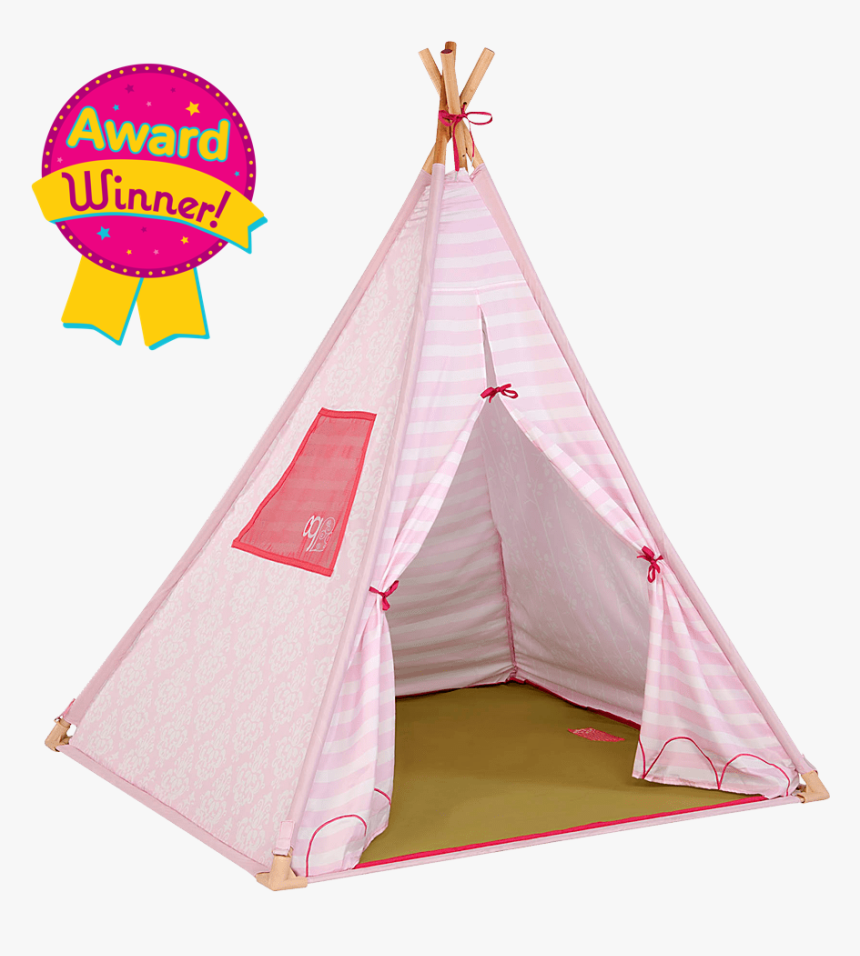 Suite Teepee- Pink Stripes Play Tent For Kids And Dolls - 二手 印 地 安 帳篷, HD Png Download, Free Download