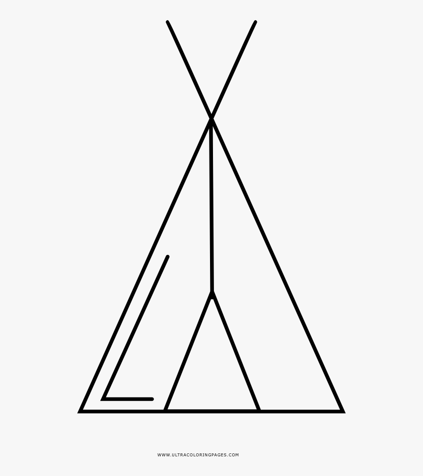 Teepee Coloring Page - Triangle, HD Png Download, Free Download
