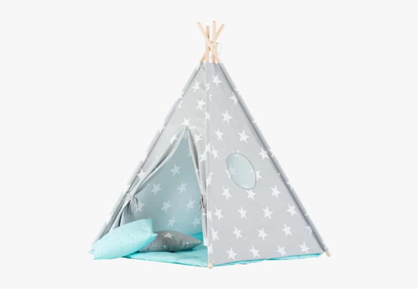 Wigiwama Large Star & Blue Teepee Set - Grey Stars Teepee, HD Png Download, Free Download