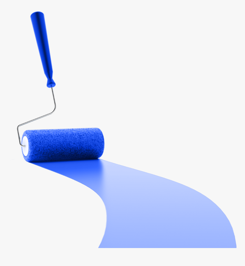 Blue Paint Roller - Cylinder, HD Png Download, Free Download