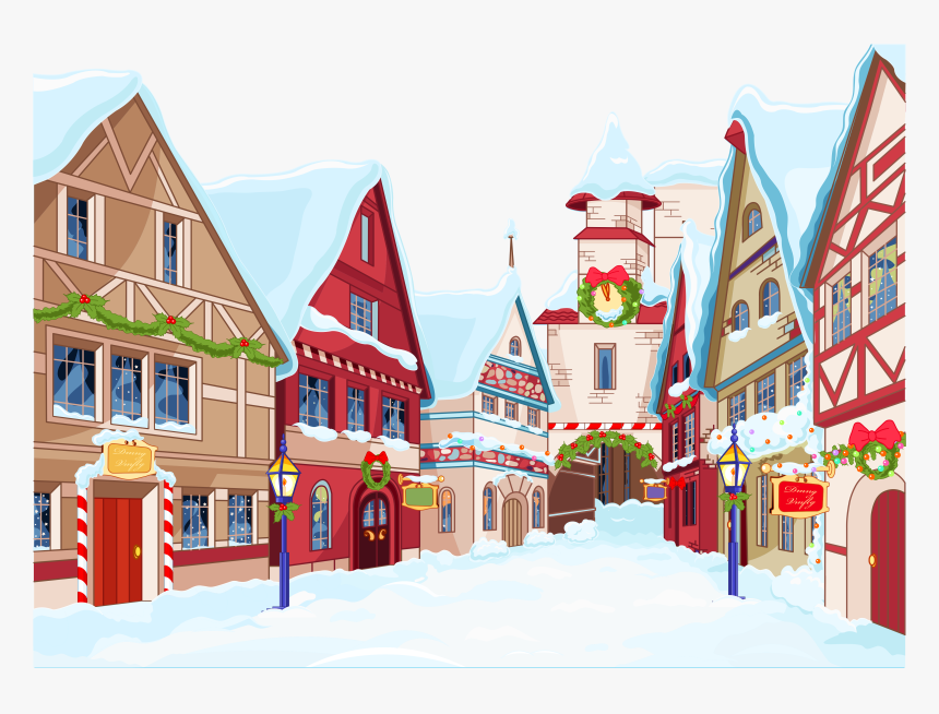 Christmas Town Clipart Picture Transparent Stock Https - Christmas Town Clipart, HD Png Download, Free Download