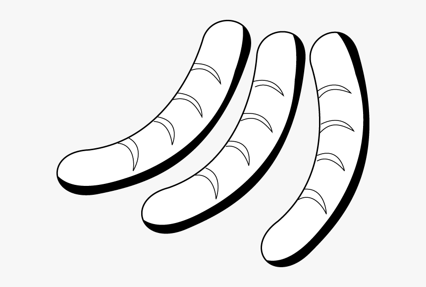 Collection Of Black - Sausages Clipart Black And White, HD Png Download, Free Download