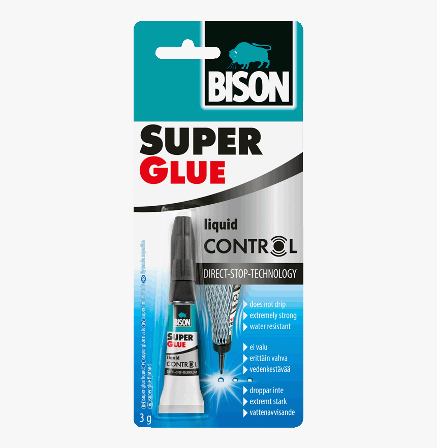 Super Glue Control - Bison Super Glue Liquid Control, HD Png Download, Free Download