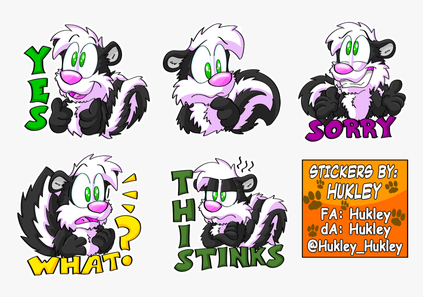 Sebastian Skunk Telegram Stickers , Png Download - Telegram Skunk Stickers, Transparent Png, Free Download