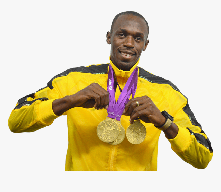 Usain Bolt Png - Olympics Gold Medal Usain Bolt, Transparent Png, Free Download