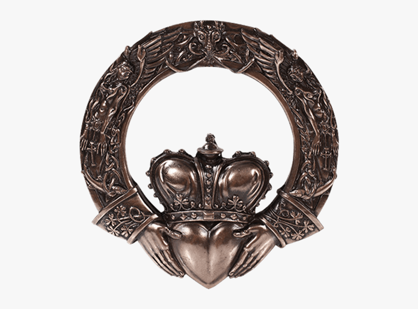 Bronze Celtic Claddagh Plaque - Claddagh Ring, HD Png Download, Free Download