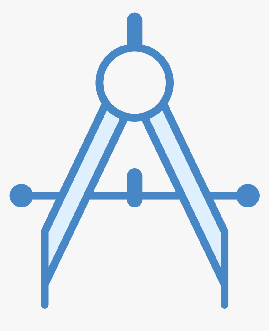 A Drafting Compass Composed Of Two Stick Shapes, Which - Compass Scale Drawing, HD Png Download, Free Download