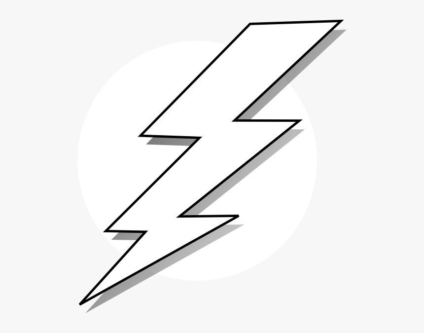 Black And White Lightning Bolt, HD Png Download, Free Download