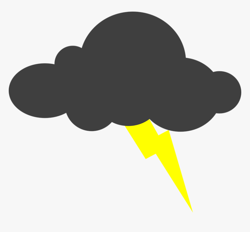 Lightning, Clouds, Thunderstorm, Bolt, Storm, Strike - Lightning Cloud Cartoon Png, Transparent Png, Free Download