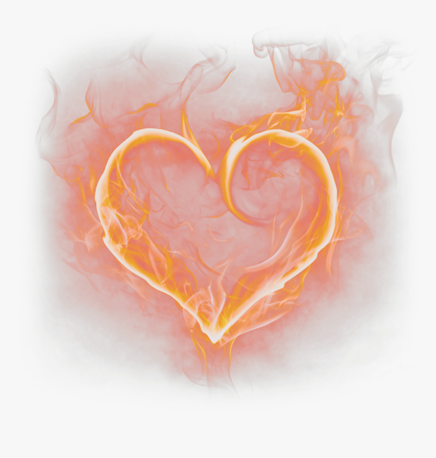 #orange #fire #fireflames #flames #flame #heart #burning - Transparent Fire Heart Png, Png Download, Free Download