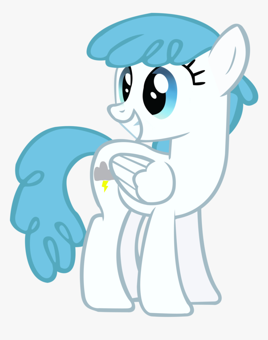 Lb Mlp - My Little Pony With Cloud And Lightning Bolt, HD Png Download, Free Download