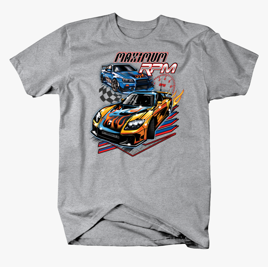 Maximum Rpm Flaming Race Cars Shirt Ford Dodge Chevy - T-shirt, HD Png Download, Free Download