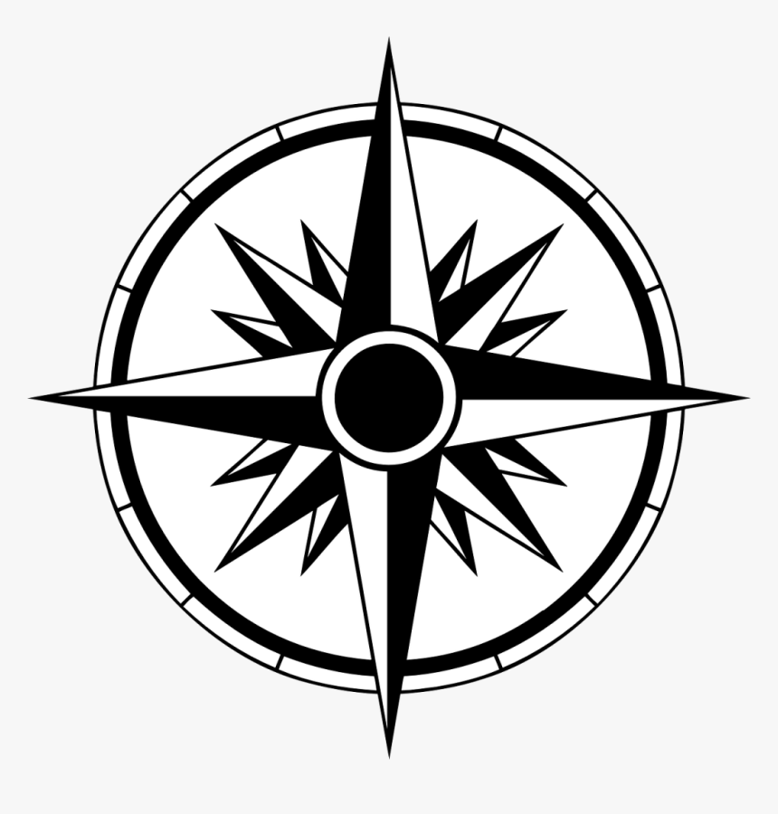 Drawing Compasses Tattoo Huge Freebie Download For - Punto Cardinales En Ingles, HD Png Download, Free Download