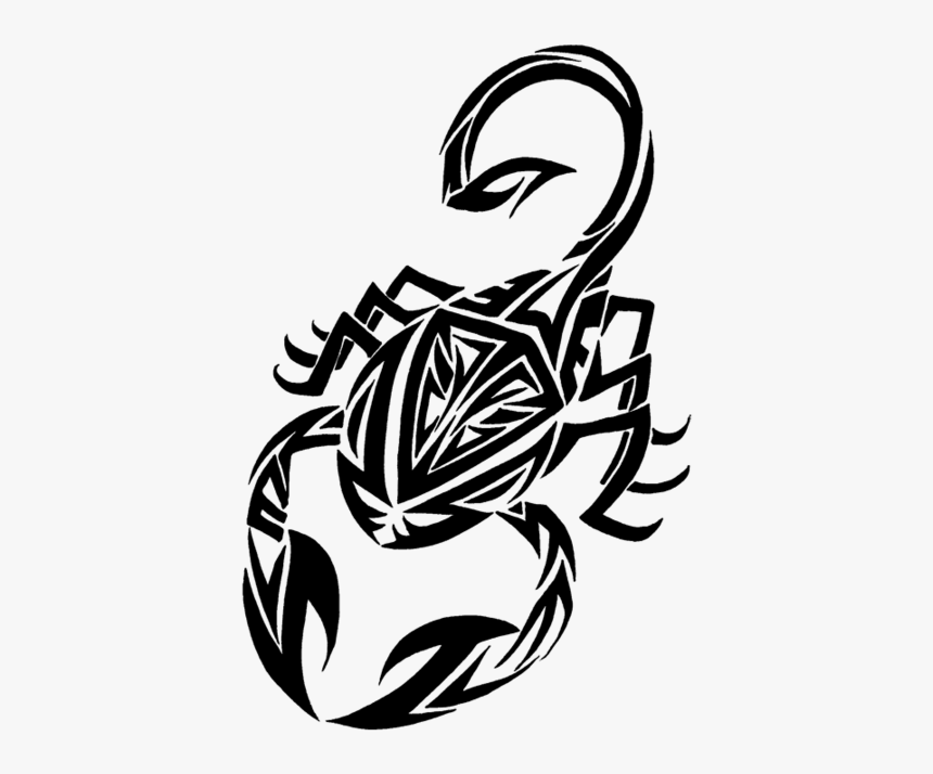 Tribal Scorpio Tattoo Stencil - Скорпион Эскиз Пнг, HD Png Download, Free Download