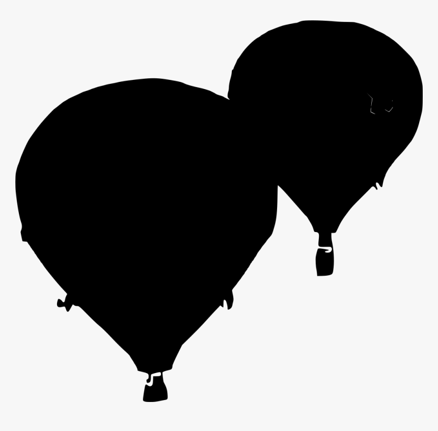 Hot Air Balloon Silhouette Png, Transparent Png, Free Download