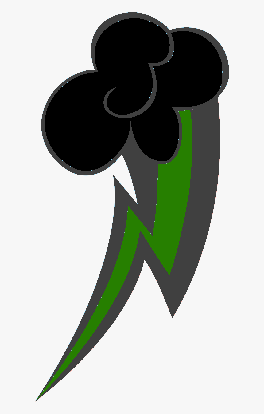 Black Lightning Bolt Png - Cutie Mark Mlp Rainbow Dash Green, Transparent Png, Free Download