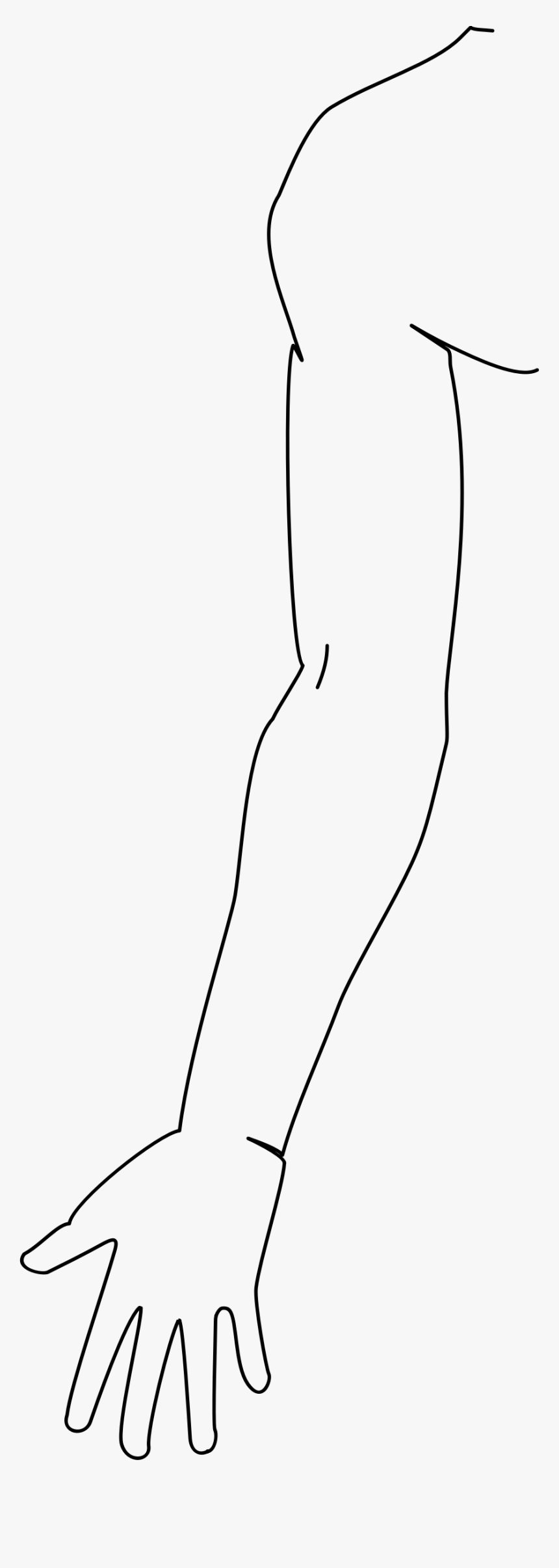 Clipart Human Arm - Line Art, HD Png Download, Free Download