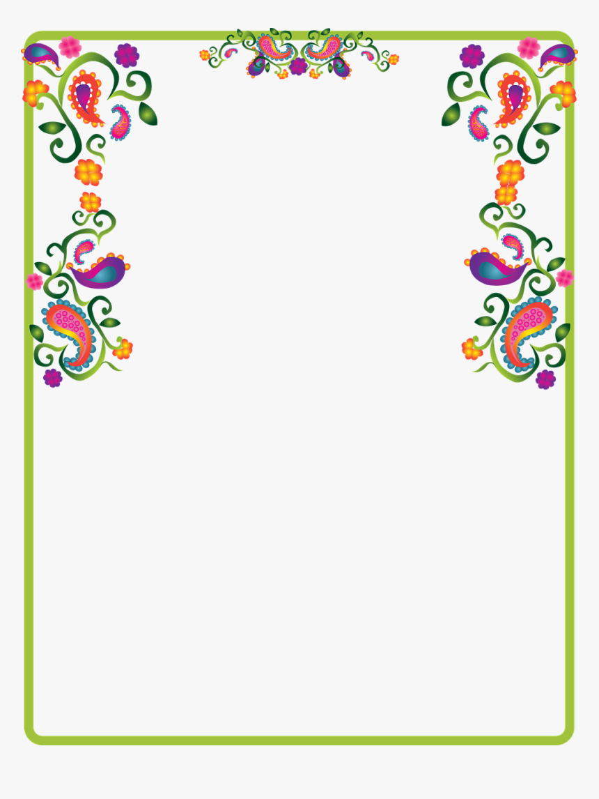 Paisley Decoration Border Free Picture - Note Border, HD Png Download, Free Download