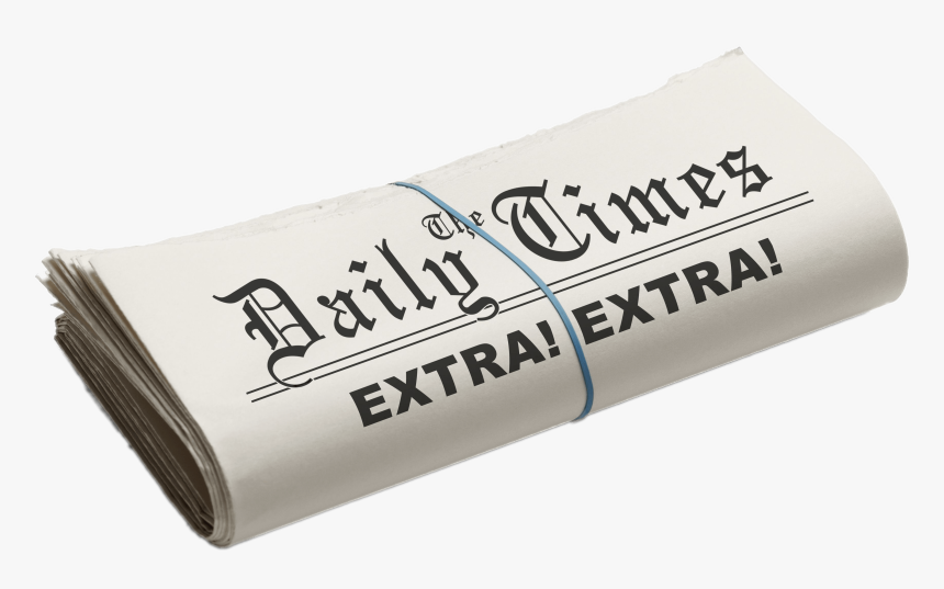 Periódico Doblado The Daily Times - Folded Newspaper Png, Transparent Png, Free Download