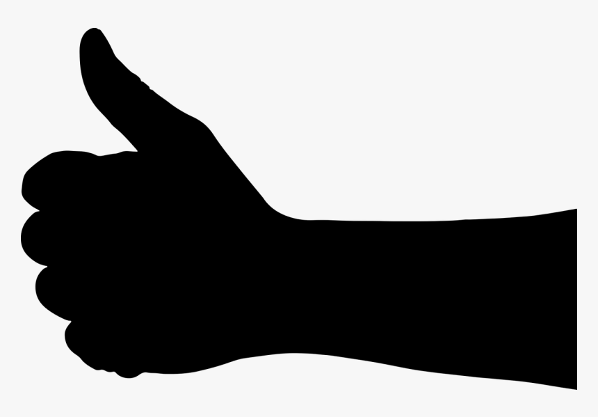 Arm, Hand, Human, Silhouette, Thumbs Up - Hand Thumbs Up Clipart, HD Png Download, Free Download