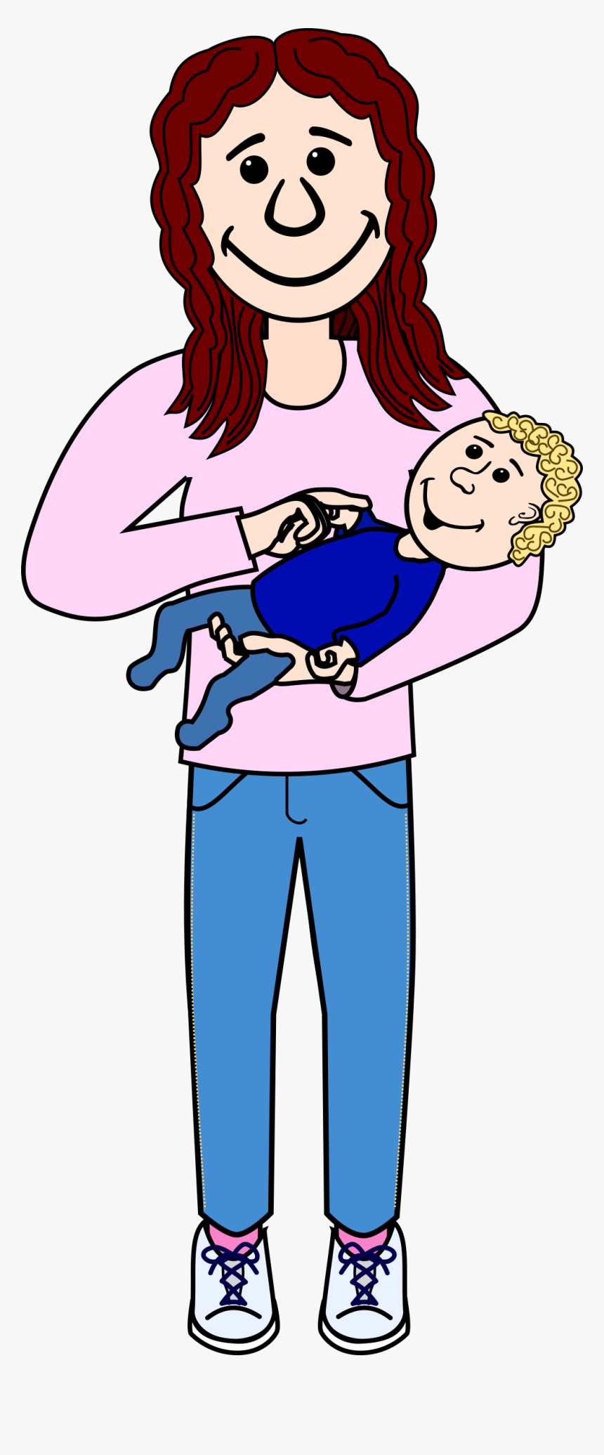 Frau Mit Baby Im Arm Clipart - Frau Mit Kind Clipart, HD Png Download, Free Download