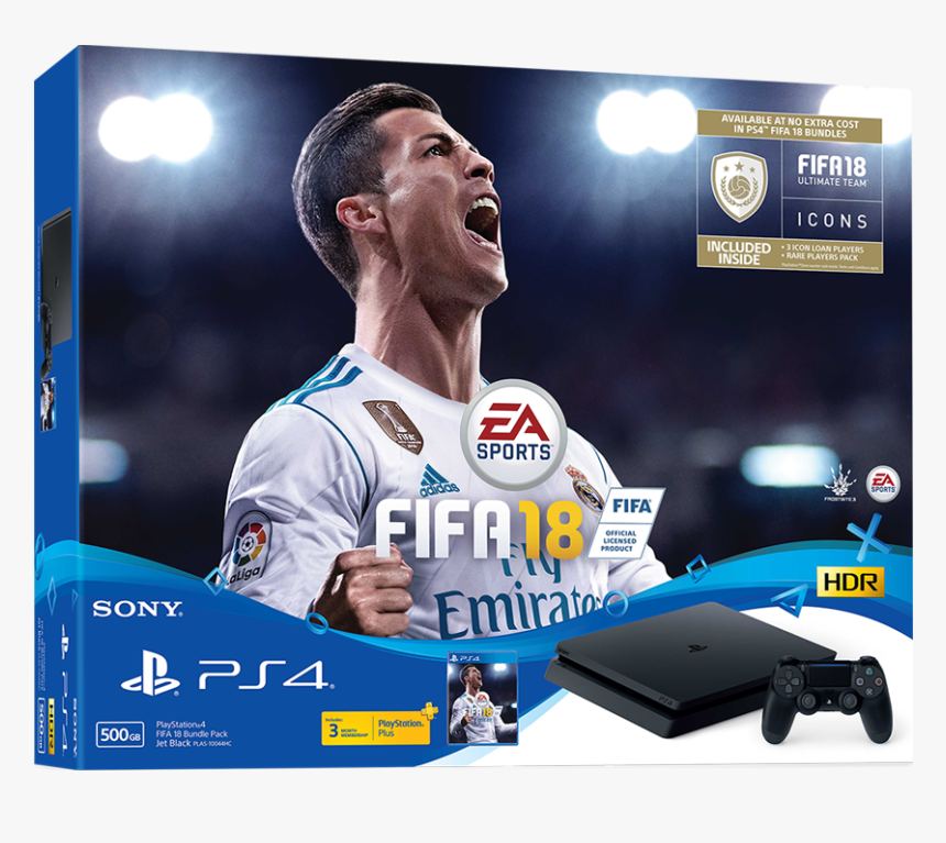 Sony Playstation 4 Slim Console Fifa 18 Bundle, HD Png Download, Free Download
